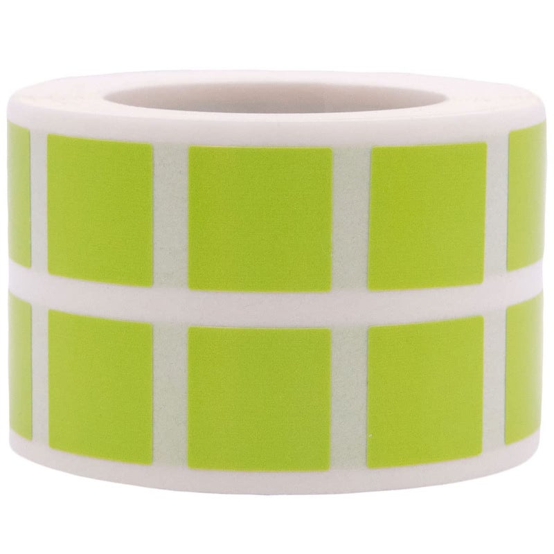 InStockLabels.com Hot Green 1/2" Inch Square Adhesive Labels 1,000 Color Coding Dot Stickers for Efficient Inventory Management, Crafting Projects, and Organizational Tasks in Offices, Schools, and Homes - Image 2